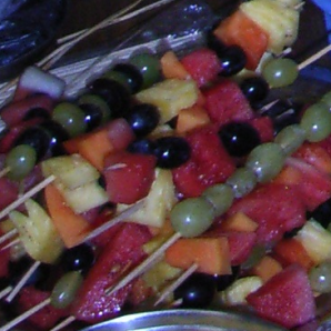 Colourful fruit sticks