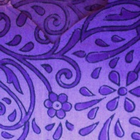 Purple floral block print