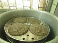 Ragi Idlis are steamed and ready to eat.